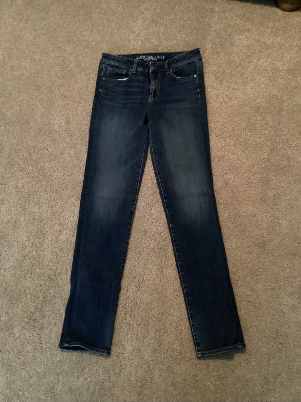 American Eagle Outfitters Women’s Dark Blue Straight Leg Jeans
